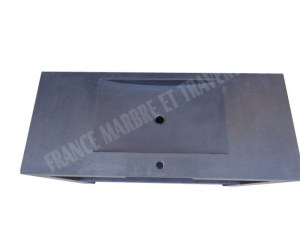 Basalte Noir Evier Meuble 1 Bac Avec Pieds