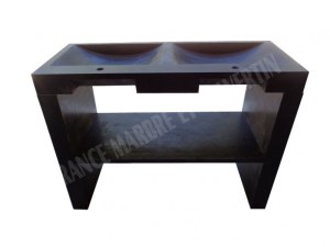 Basalte Noir Evier Meuble 2 Bac Avec Pieds