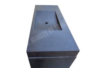 Basalte Noir Evier Meuble 1 Bac Avec Pieds