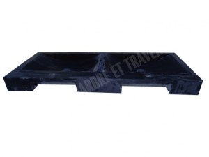 Basalte Noir Évier 2 Bac 120x50 cm