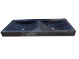 Basalte Noir Évier 2 Bac 120x50 cm