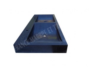 Basalte Noir Évier 2 Bac 120x50 cm