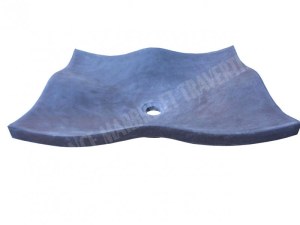 Basalte Noir Vasque 50x40 cm Feuille