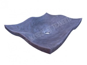 Basalte Noir Vasque 50x40 cm Feuille