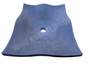 Basalte Noir Vasque 50x40 cm Feuille