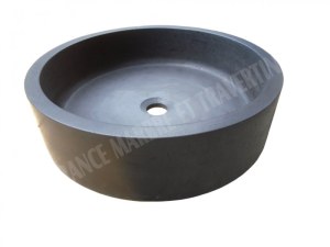 Basalte Noir Vasque Modéle Cylindre Plat