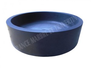 Basalte Noir Vasque Modéle Cylindre Plat