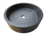 Basalte Noir Vasque Modéle Cylindre Plat