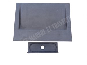 Basalte Noir Évier Design 70x50 cm