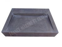 Basalte Noir Évier Design 70x50 cm