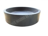Basalte Noir Vasque Modéle Grande Plat Cylindre