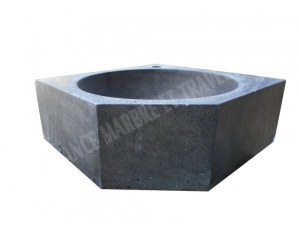 Basalte Noir Lave Main Pentagone