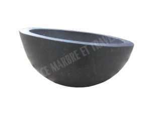 Basalte Noir Vasque Modéle Bol Coupé