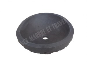 Basalte Noir Vasque Modéle Demi œuf Eclate