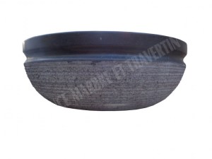 Basalte Noir Vasque Modéle Bol Strié