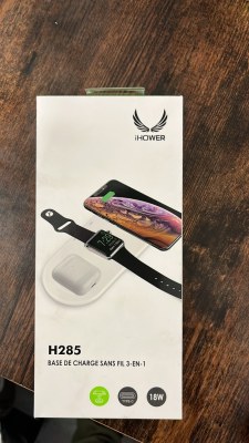 DESTOCKAGE : BASES DE CHARGE SANS FIL 3-EN-1 IHOWER H285 – 600 PIÈCES