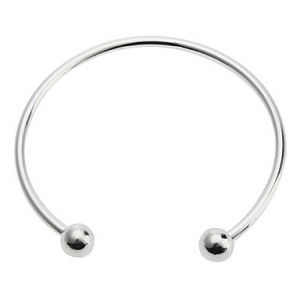 Bracelet classic en metal et en forme de C ( gris metal )