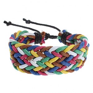 Bracelet cordelettes multicolors fantaisie