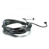 Bracelet multi-lanieres en cuir ( 2 couleurs )
