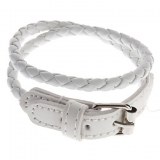 Bracelet original tresse, avec fermoire style ceinture ( blanc )