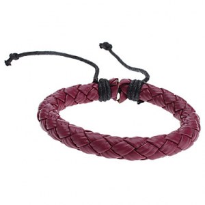 Bracelet tresse, en cuir véritable( jaune, marron )