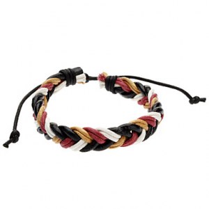 Bracelet multi cordelettes en tissus
