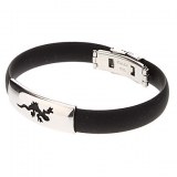 Bracelet en silicone et metal avec fermoire type montre