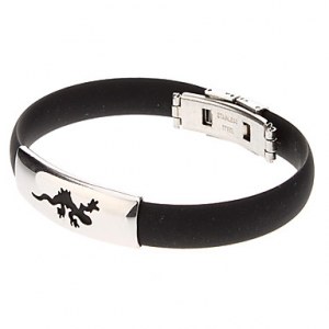 Bracelet en silicone et metal avec fermoire type montre