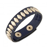 Bracelet feminin en cuir, culture punk ( orange,bleu clair )
