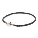 Bracele en cuir lacet avec fermoire en metal