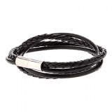 Bracelet corde en cuir, model feminin ( noir )