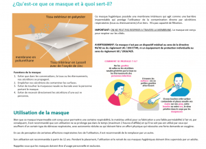 MASQUE HYGIÉNIQUE RÉUTILISABLE