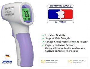 Thermomètre Infrarouge Frontal sans contact BenWee - Haute Précision