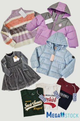Vêtements pour enfants des marques Vero Moda, Only, Jack&Jones, Name it, destockage per kg