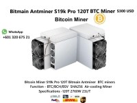 Bitcoin Miner S19k Pro 120T Bitmain BTC miners Fast shipping 340$ import duty