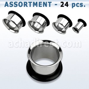 Fournisseur Piercing Acier Chirurgical Tunnels avec Anneau Caoutchouc