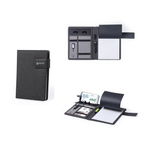 Bloc Notes Power Bank Kaylox en Polyester - Objet publicitaire AVEC ou SANS logo - Cade...