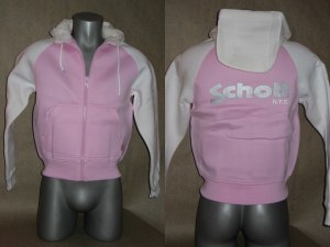 Blouson SCHOTT fashion à capuche anis rose pourpre