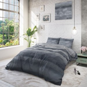 "Marcus" bleu Set 2/3 pcs Parure de Lit Coton Mélangé Housse de Couette+Taie d'Oreiller