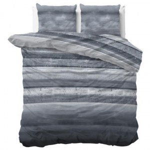 "Marcus" bleu Set 2/3 pcs Parure de Lit Coton Mélangé Housse de Couette+Taie d'Oreiller