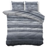 "Marcus" bleu Set 2/3 pcs Parure de Lit Coton Mélangé Housse de Couette+Taie d'Oreiller