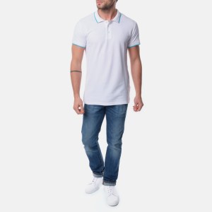 Lot de POLO maille piqué Blanc HOPENLIFE