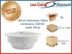 Bol céramique avec et sans poignée