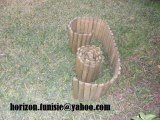 Bordure de gazon en bois