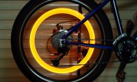 2 X LED BICYCLE WHEEL YELLOW : Lot de 2 Valves à LED Pour Roues de Vélo / Moto / Voiture