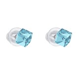 Boucles fabos cristal swarovski forme cube
