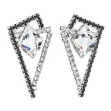 Boucles fabos cristal swarovski black and white