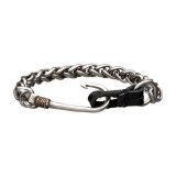 BRACELET HOMME MARIN ACIER ET CUIR BR37677