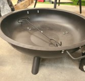 Brasero rond acier noir