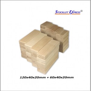 Briques et des Cubes en bois kit de 60pcs au Format XXL; Promotion Avantage
